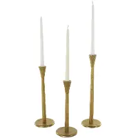 Gold Metal Tapered Candle Holder