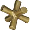 Gold Aluminum Metal Abstract Jack Decoration