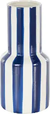 Blue Ceramic Vertacle Stripe Vase