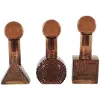 Assorted Brown Glass Geometric Decorative Jars