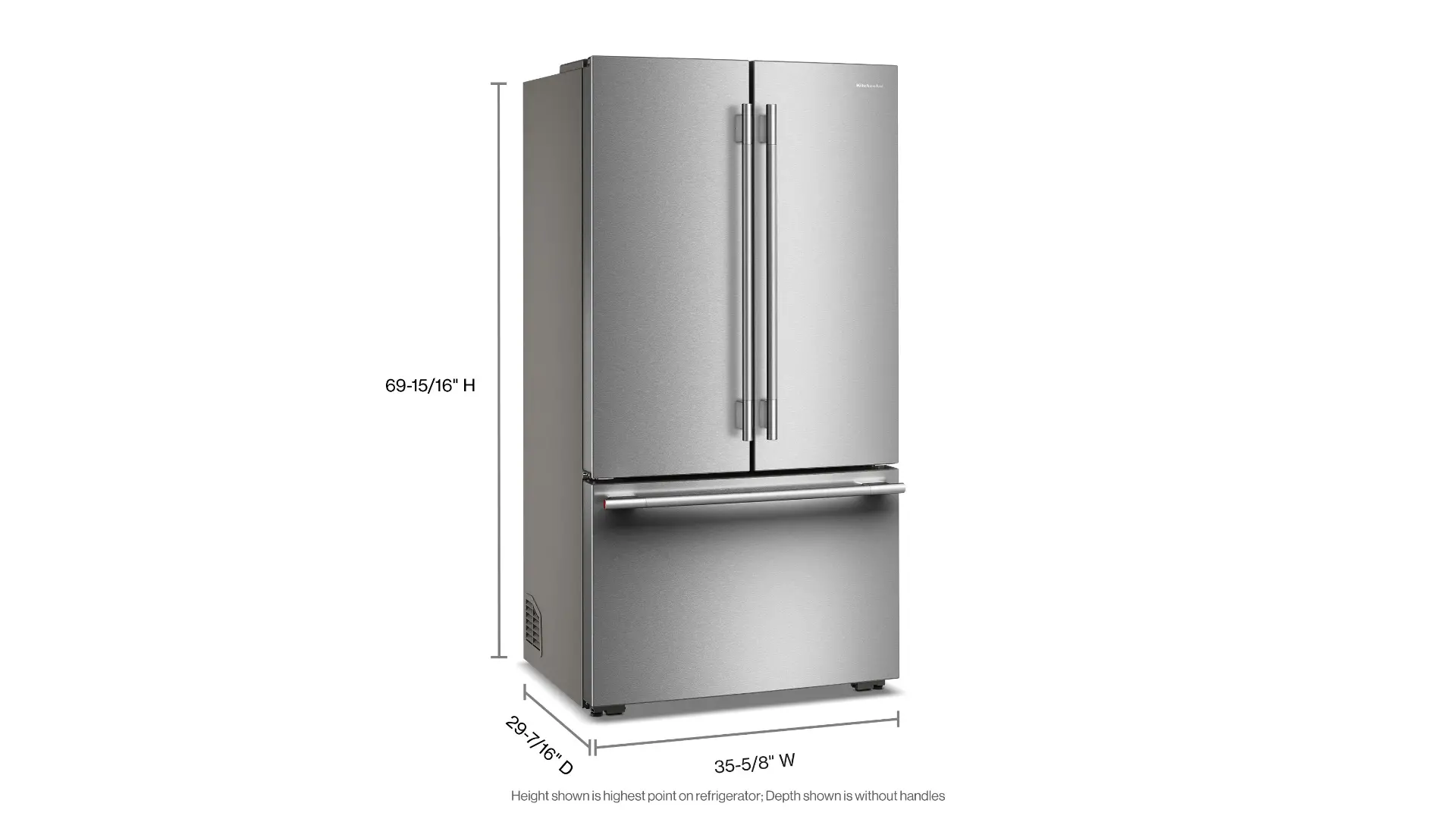 KRFC236SPS KitchenAid 24.3 Cu Ft French Door Refrigerator - Counter Depth Stainless Steel-3