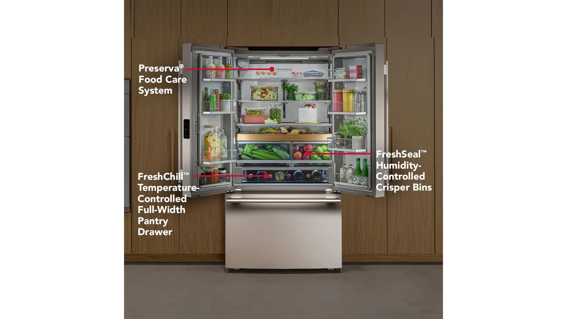 KRFC236SPS KitchenAid 24.3 Cu Ft French Door Refrigerator - Counter Depth Stainless Steel-5