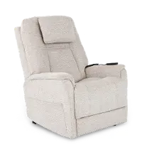 Zecliner 3+ Cream Power Lift Recliner with Heat and Massage