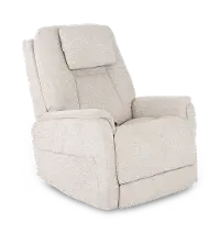 Zecliner 3+ Cream Power Rocker Recliner with Heat and Massage | RC