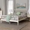 258-14207-RCW Welsh Ivory Spindle Wood King Platform Bed