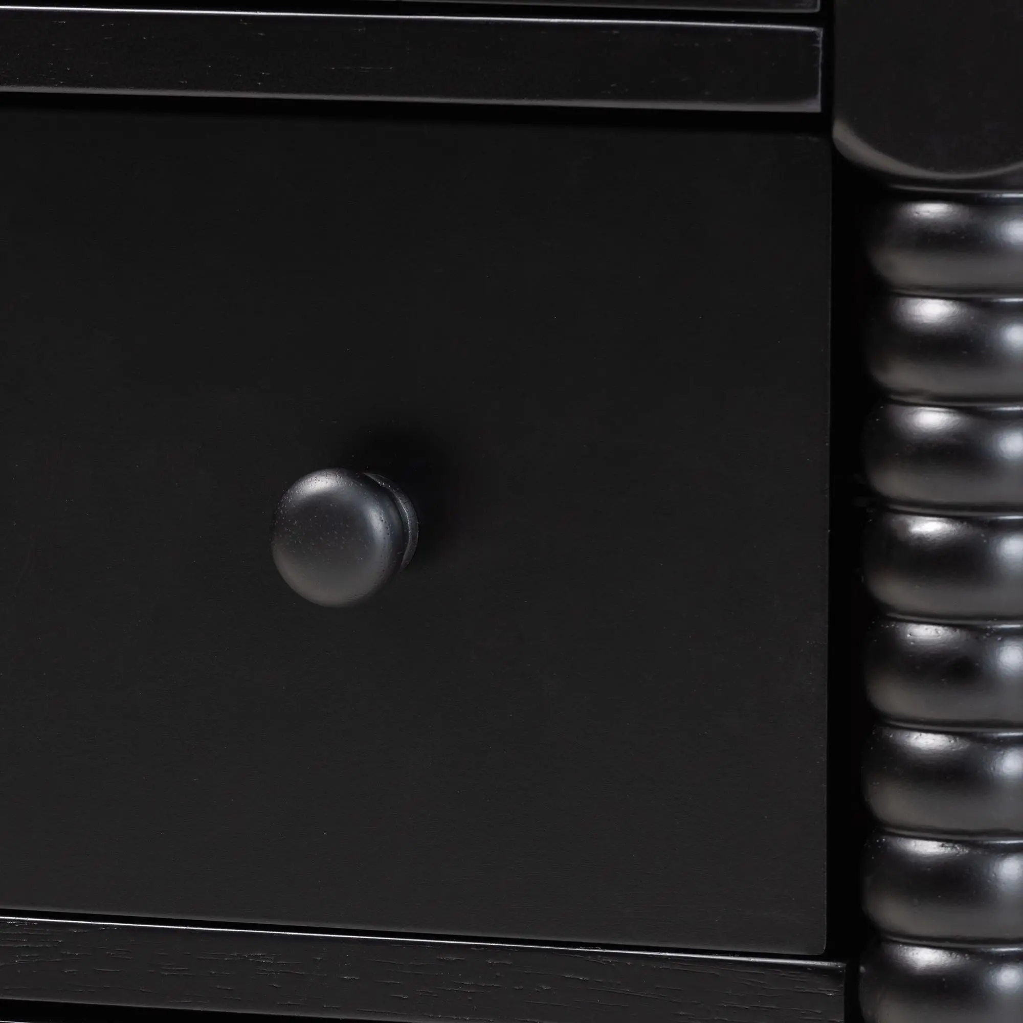 258-14248-RCW Welsh Black Spindle Wood 7-Drawer Dresser-7