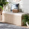 259-14272-RCW Baird Natural Rattan Storage Bench