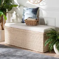 259-14272-RCW Baird Natural Rattan Storage Bench