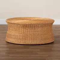 259-14164-RCW Caroline Light Honey Rattan Round Coffee Table