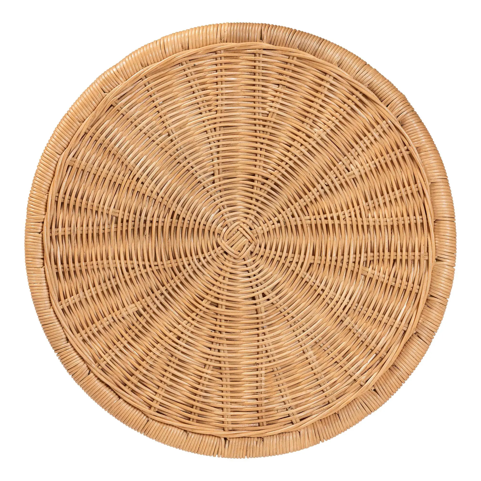 259-14163-RCW Caroline Light Honey Round Natural Rattan End Table-6