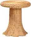 259-14224-RCW Avalon Light Honey Rattan Pedestal Side Table
