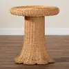 259-14224-RCW Avalon Light Honey Rattan Pedestal Side Table
