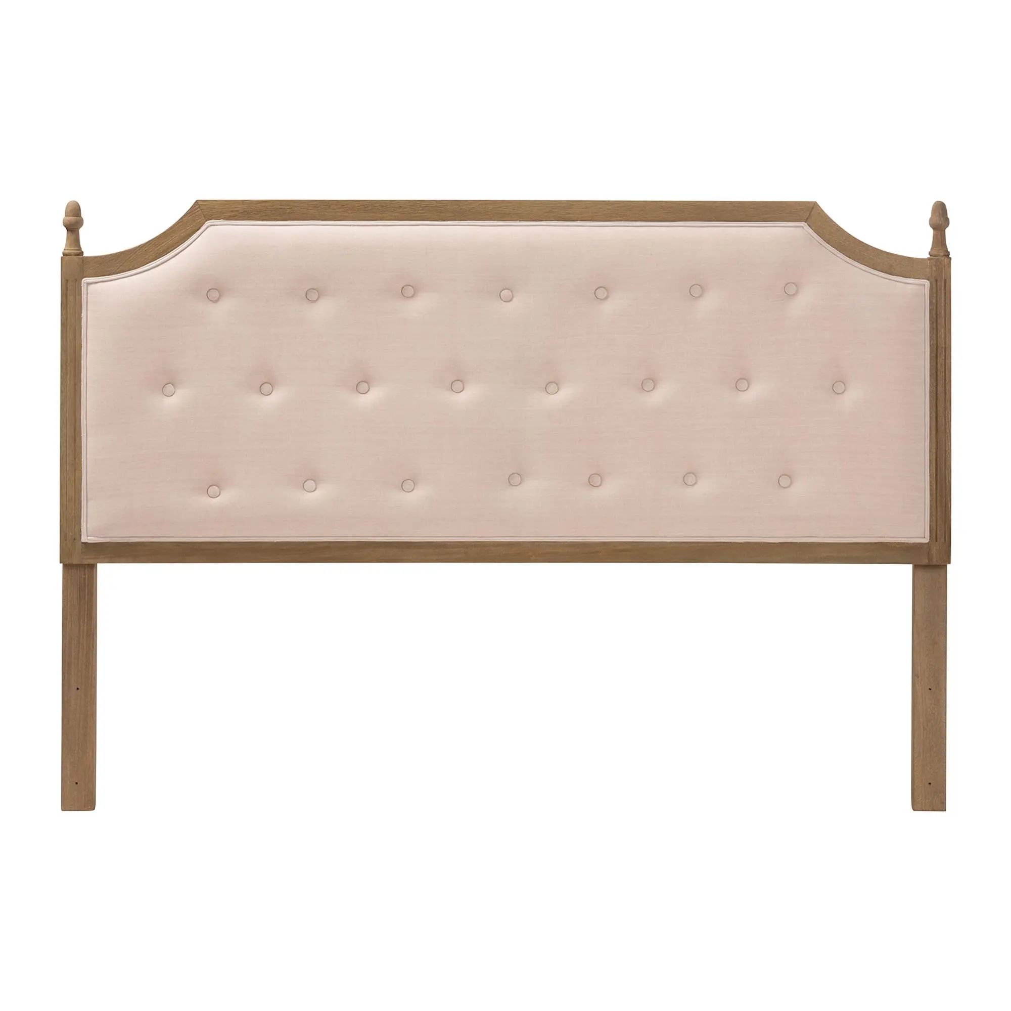 260-14312-RCW Lourdes Beige Upholstered Queen Headboard-1