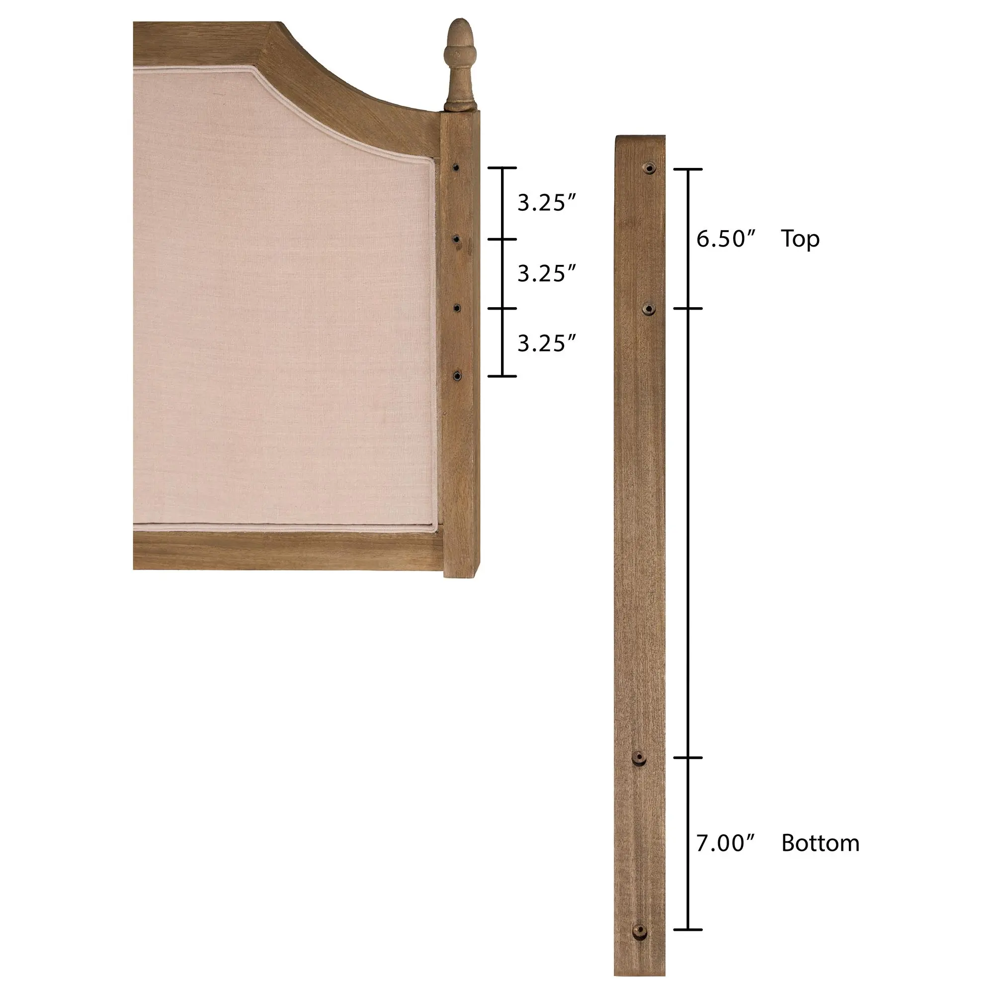 260-14312-RCW Lourdes Beige Upholstered Queen Headboard-6