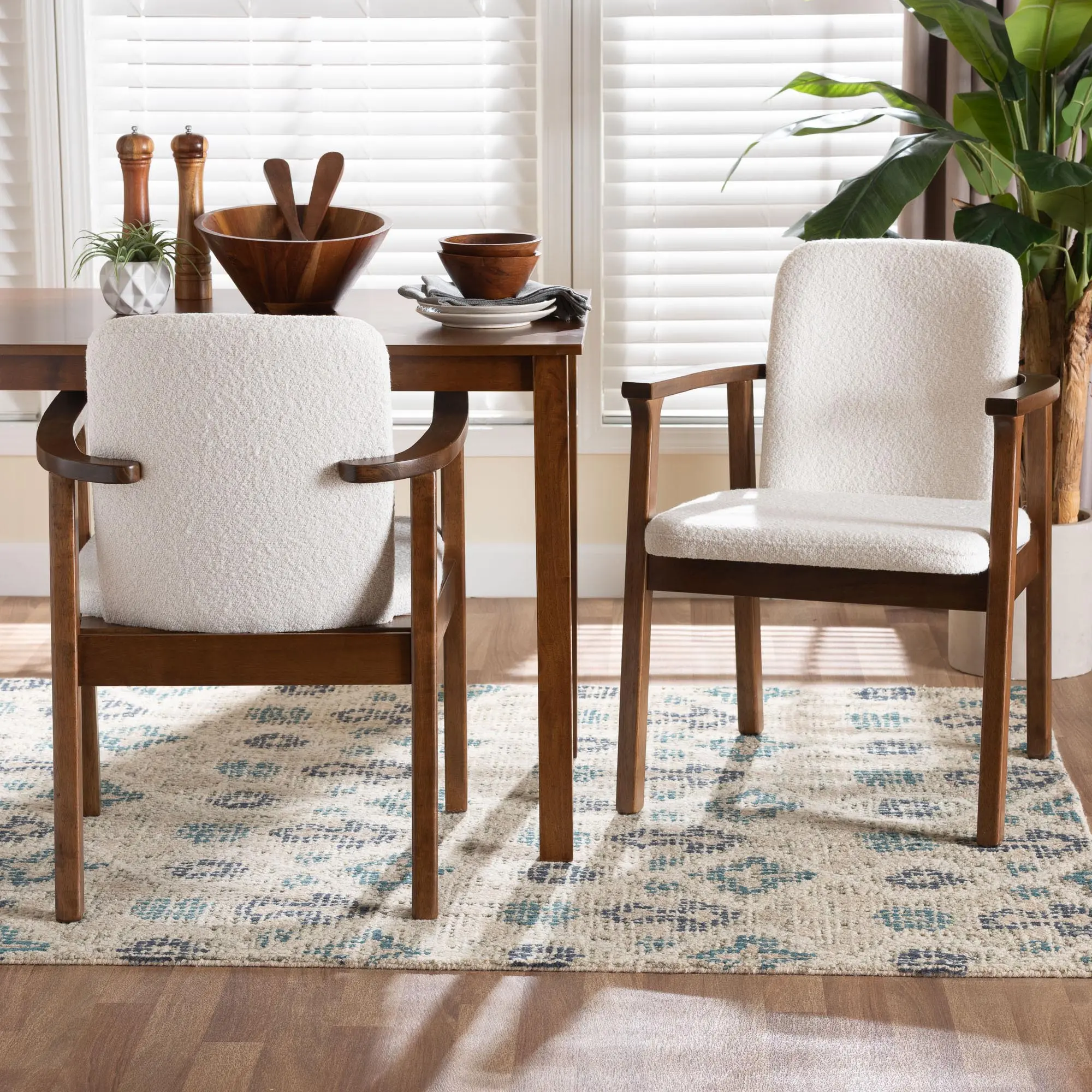 261-2PC-14251-RCW Miyata White and Brown Dining Chairs, Set of 2-2