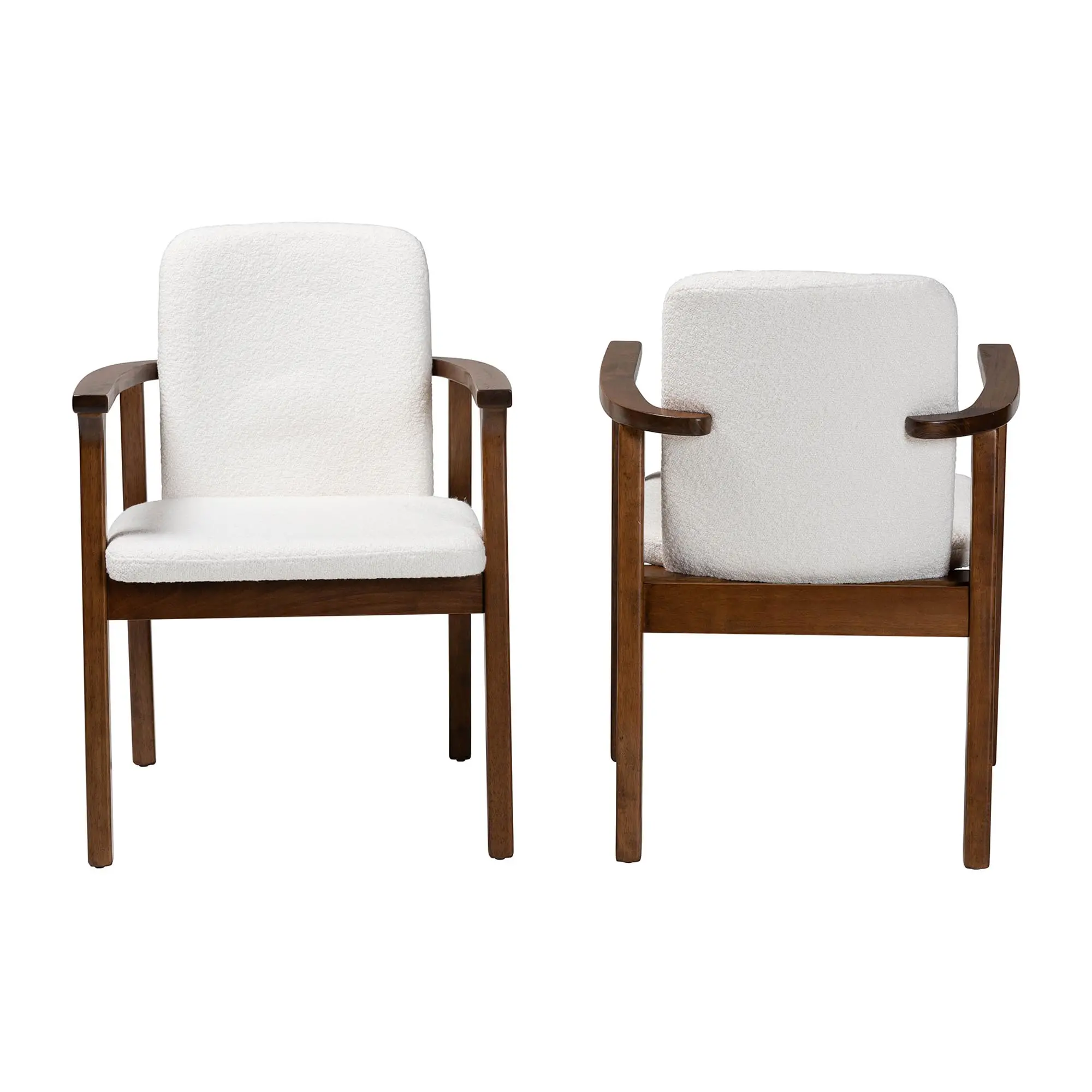 261-2PC-14251-RCW Miyata White and Brown Dining Chairs, Set of 2-3