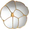 256-14118-RCW Novia Antique Goldleaf Flower Wall Mirror