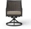 AFR01701N02 Dover Brown Patio Swivel Rocker Dining Chair