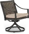 AFR01701N02 Dover Brown Patio Swivel Rocker Dining Chair