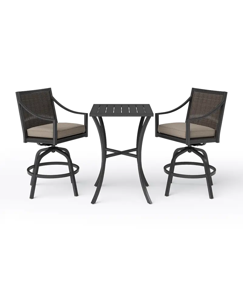 Dover Brown Patio Swivel Bar Stool