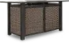 KIT/DOVER,40X72,FPBAR Dover Black Patio Dining Fire Table