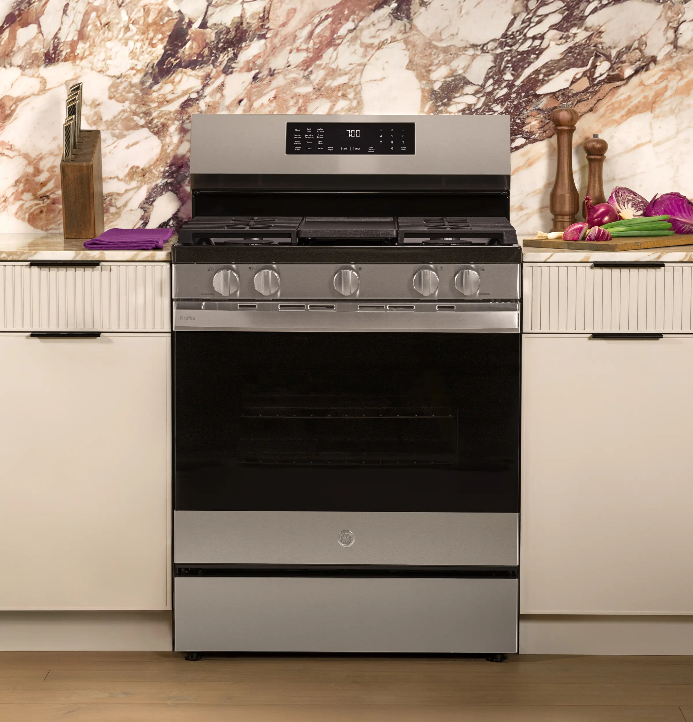 PGF700AYFS GE Profile Smart 5.3 Cu Ft Single Oven Gas Range - Stainless Steel-2