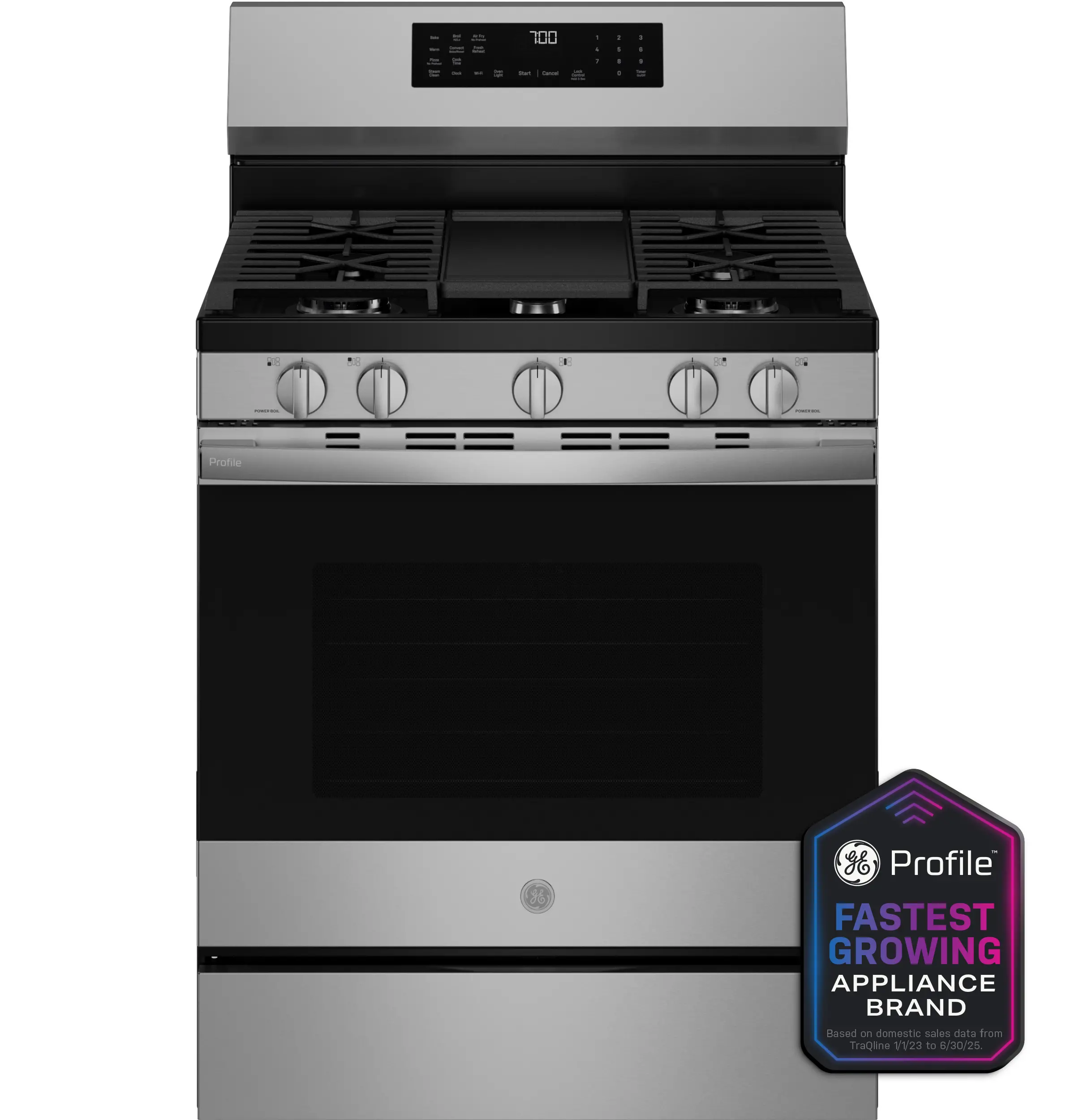PGF700AYFS GE Profile Smart 5.3 Cu Ft Single Oven Gas Range - Stainless Steel-4