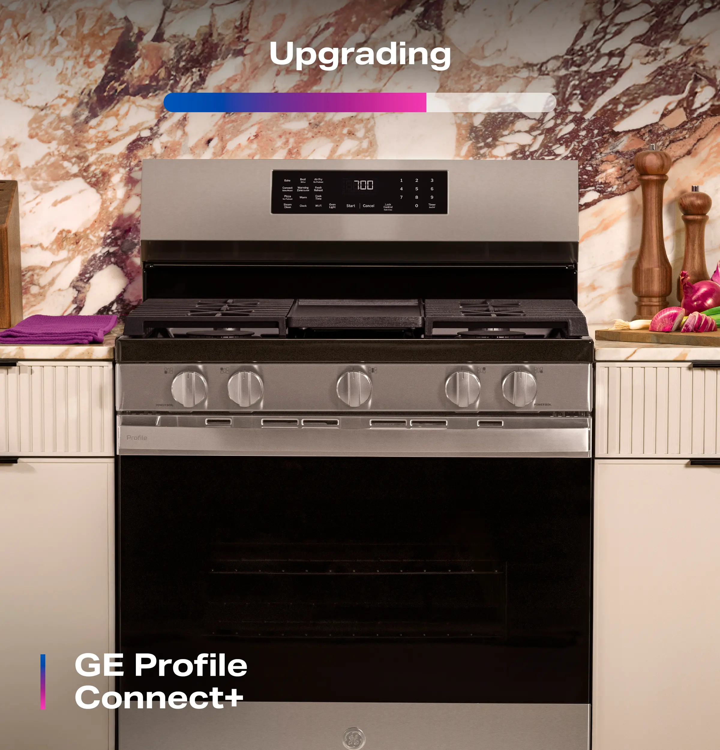PGF700AYFS GE Profile Smart 5.3 Cu Ft Single Oven Gas Range - Stainless Steel-6
