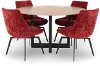 KIT/CADE-4SC-CHERRY-CHR Cade Cherry Red 5-Piece Dining Table Set