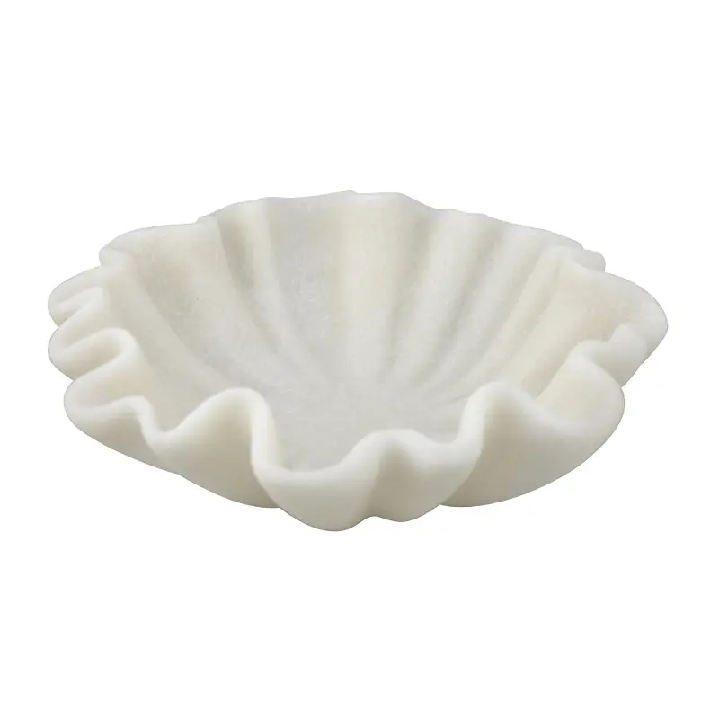 Ivory Scalloped Decorative Bowl