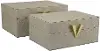 Small Beige and Gold Decorative Box