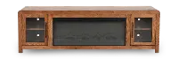Haven Brown Fireplace TV Stand