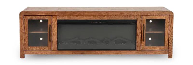 Haven Brown Fireplace TV Stand