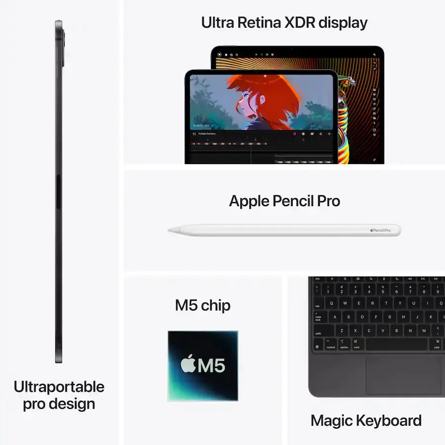 MDWK4LL/A Apple 11  iPad Pro 256GB M5 2025 - Space Black-9