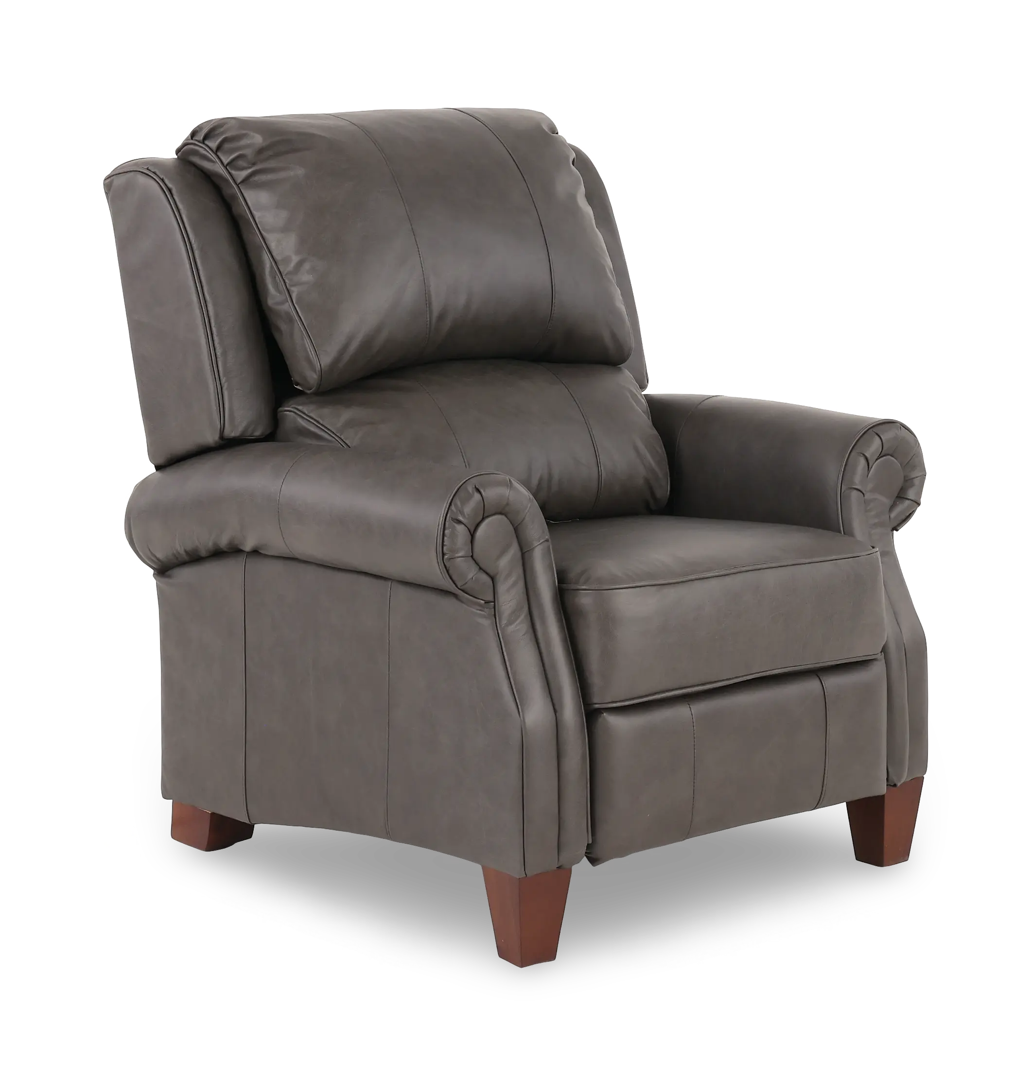 295471/FL152357 Carlton Smoke Gray Leather High-Leg Recliner-1