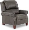 295471/FL152357 Carlton Smoke Gray Leather High-Leg Recliner