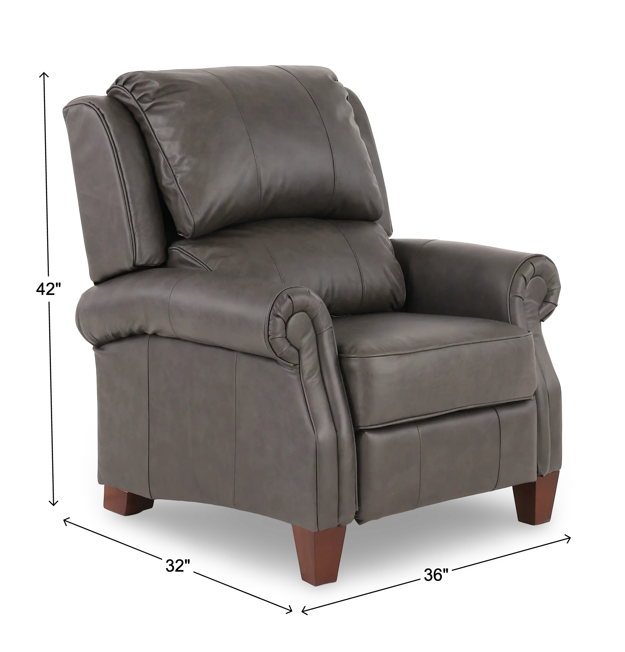 295471/FL152357 Carlton Smoke Gray Leather High-Leg Recliner-3