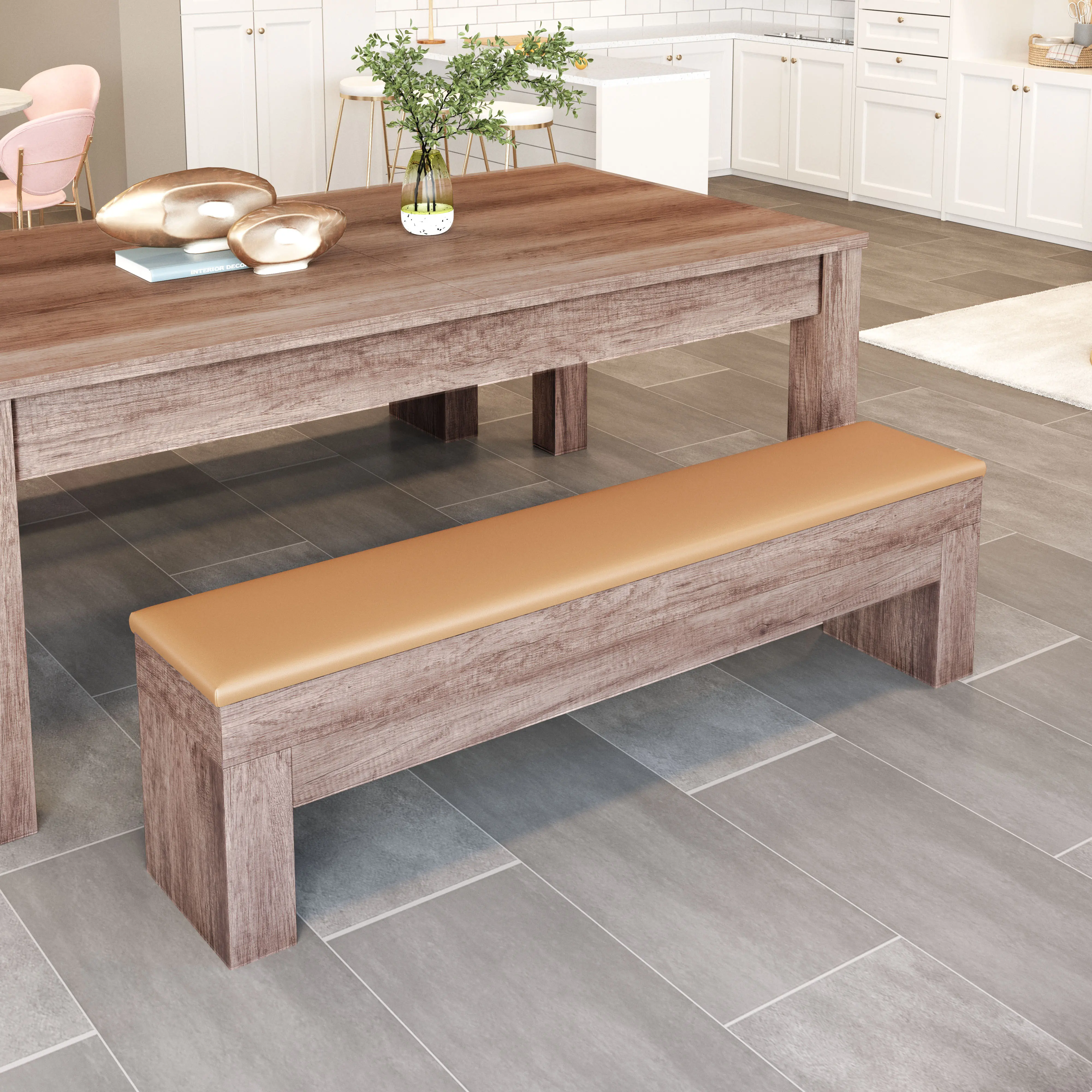 Bonker Brown Storage Bench-2
