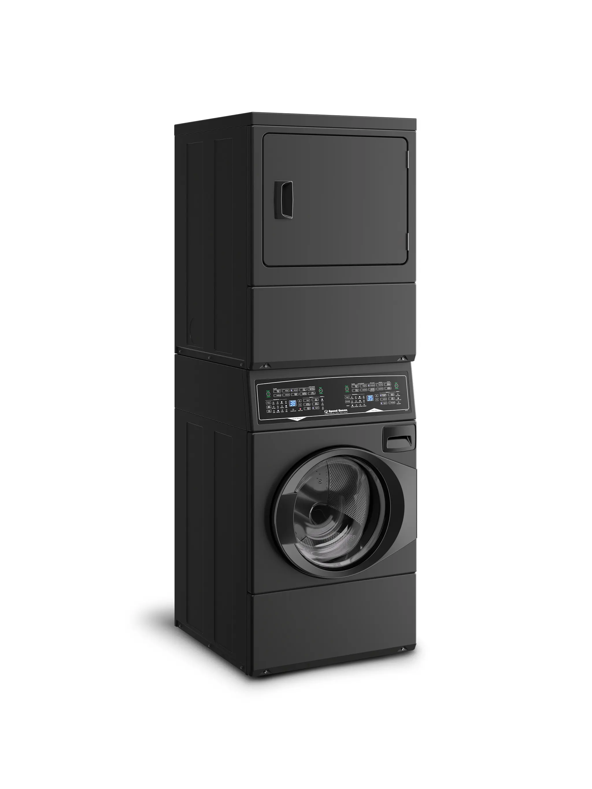 SF7008BE Speed Queen SF7 Stacked Electric Washer and Dryer Set - Black-3
