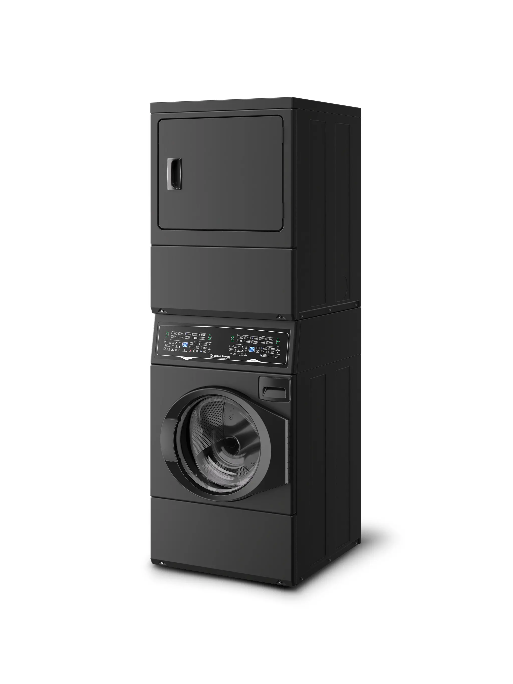 SF7008BE Speed Queen SF7 Stacked Electric Washer and Dryer Set - Black-4