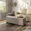 EC-BN2402LB Cole Brown Upholstered Linen Storage Bench