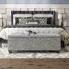 EC-BN2402LG Cole Light Gray Upholstered Linen Storage Bench