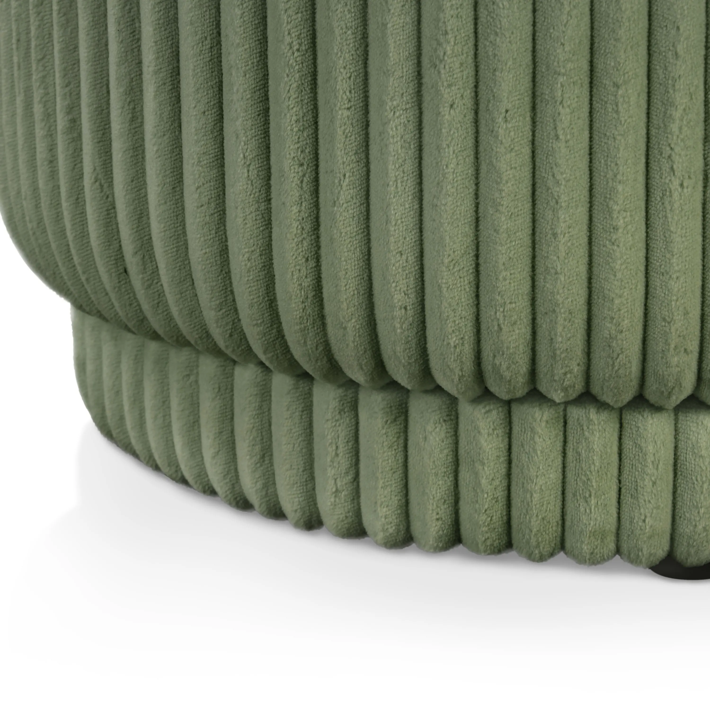 EC-BN2403GR Elyndra Green Chenille Oval Storage Bench-7
