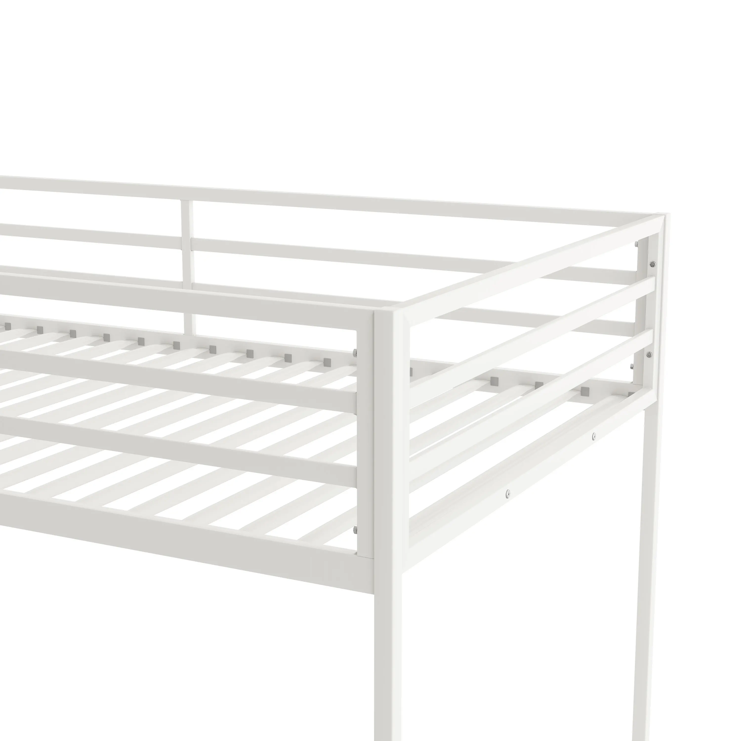 EC-BK701WH Jackson White Metal Twin over Twin Low Profile Bunk Bed-5