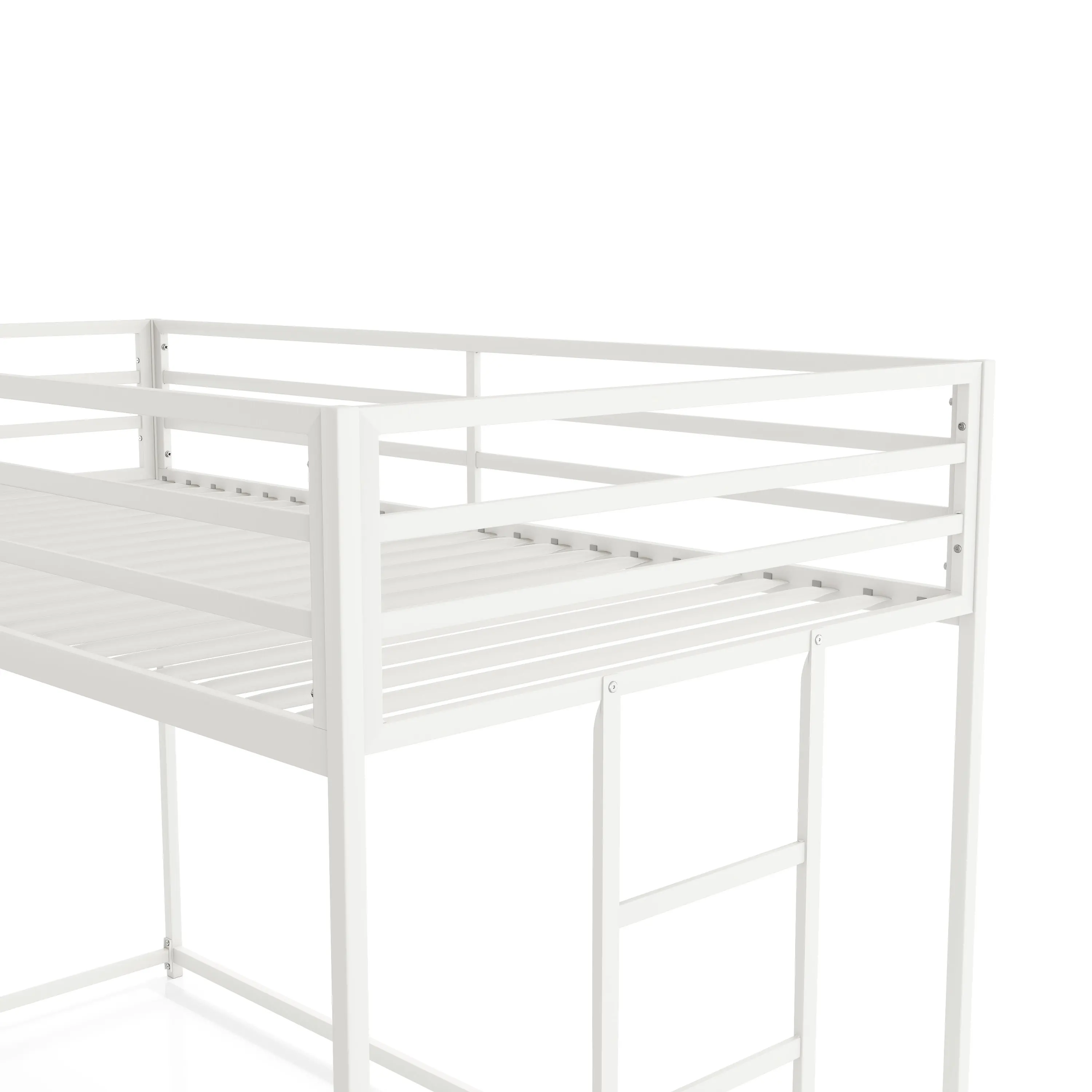 EC-BK701WH Jackson White Metal Twin over Twin Low Profile Bunk Bed-6