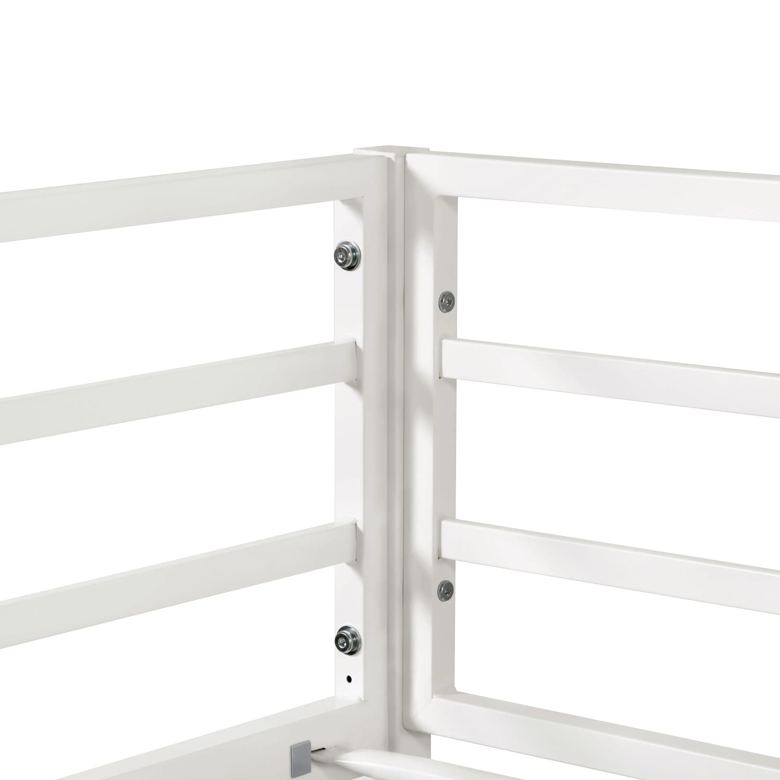 EC-BK701WH Jackson White Metal Twin over Twin Low Profile Bunk Bed-8