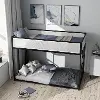 EC-BK702BK Jackson Black and White Metal Twin over Twin Low Profile Bunk Bed
