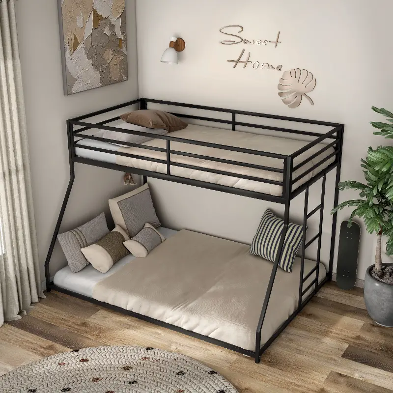 Jackson Black Metal Twin over Full Low Profile Bunk Bed