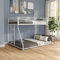 EC-BK703WH Jackson White Metal Twin over Full Low Profile Bunk Bed