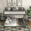 EC-BK704BK Jackson Black and White Metal Twin over Full Low Profile Bunk Bed